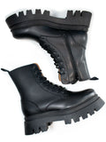 Track Sole 8-Eye Lace Up Boots in Black from Will's