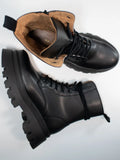 Track Sole 8-Eye Lace Up Boots in Black from Will's