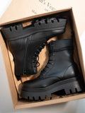Track Sole 8-Eye Lace Up Boots in Black from Will's