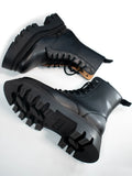 Track Sole 8-Eye Lace Up Boots in Black from Will's