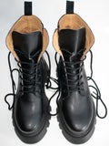 Track Sole 8-Eye Lace Up Boots in Black from Will's