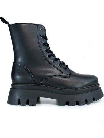 Track Sole 8-Eye Lace Up Boots in Black from Will's