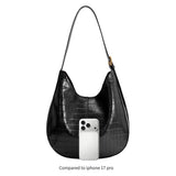 Stefanie Black Recycled Vegan Leather Shoulder Bag from Melie Bianco