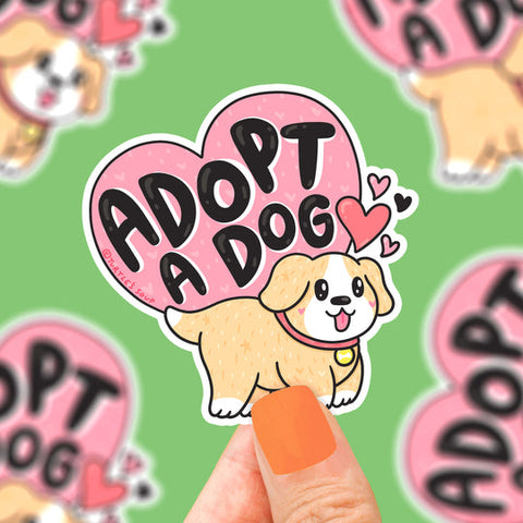 Adopt A Dog Sticker from Turtle's Soup