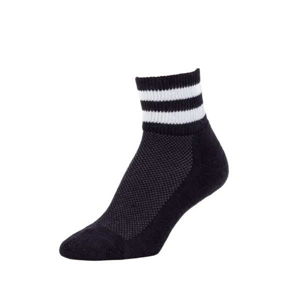 Retro Stripe Anklet in Black from Zkano