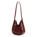 Stefanie Burgundy Recycled Vegan Leather Shoulder Bag from Melie Bianco