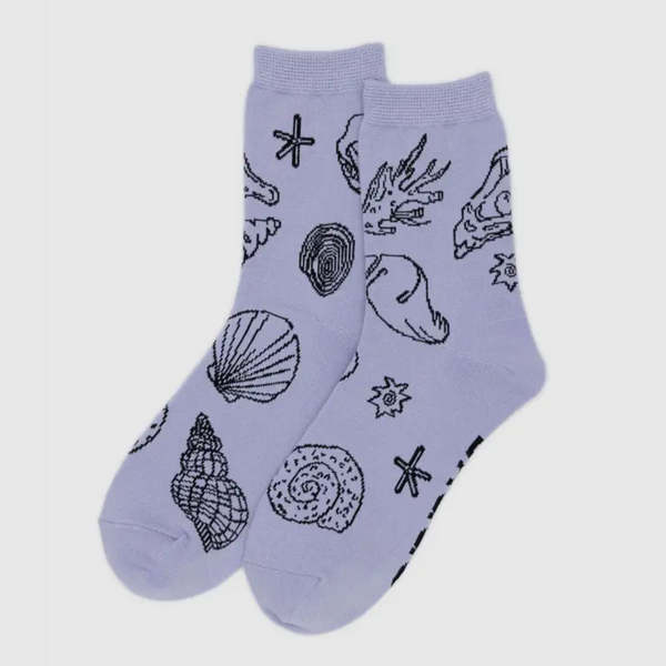 Blue Shells Crew Socks from BAGGU