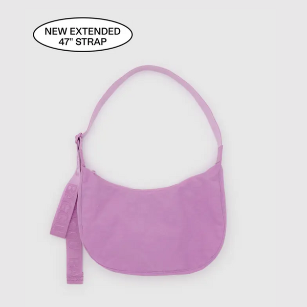 Medium Nylon Crescent Bag in Peony from BAGGU