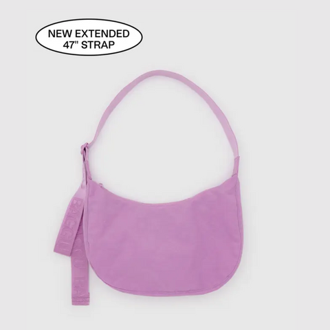 Medium Nylon Crescent Bag in Peony from BAGGU