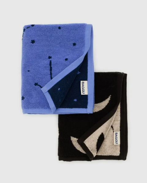 Hand Towel Set of 2 in Night Sky from BAGGU