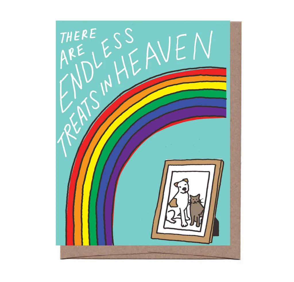 Treats in Heaven Pet Sympathy Greeting Card from La Familia Green