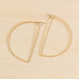 Half Moon Hoop Earrings in Gold from Freshie & Zero