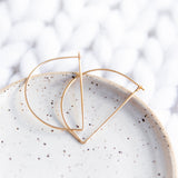 Half Moon Hoop Earrings in Gold from Freshie & Zero