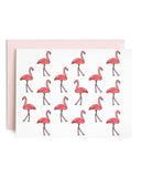 Flamingos Greeting Card by Lauren and Lorenz