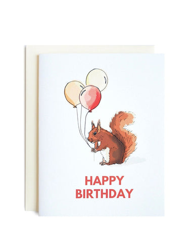 Happy Birthday Squirrel Card by Lauren and Lorenz