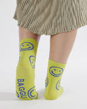 Citron Happy Crew Socks from BAGGU