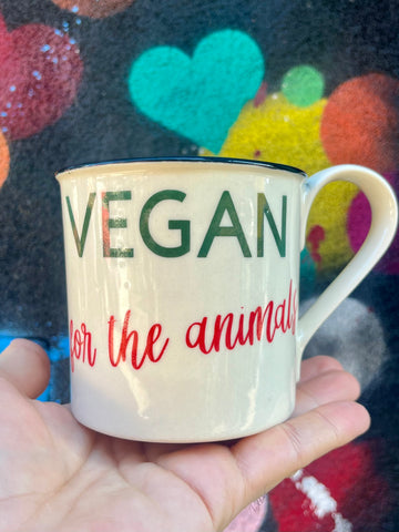 Vegan For The Animals Coffee Mug from Auburn Clay Barn