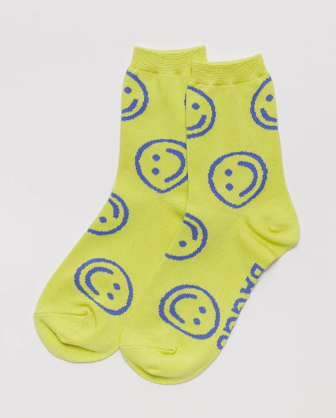 Citron Happy Crew Socks from BAGGU