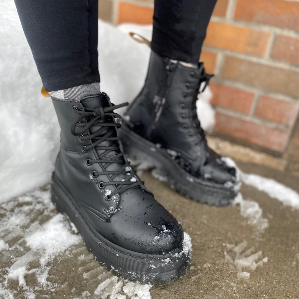 Jadon Mono Black Vegan Jadon Doc Martens Mono Platform Boots