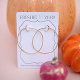 Organic Circles Hoop Earrings in Gold from Freshie & Zero