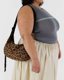 Medium Nylon Crescent Bag in Leopard from BAGGU