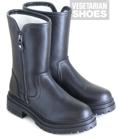 Frieda Lined Zip Boot from Vegetarian Shoes
