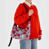 Medium Nylon Crescent Bag in Floral Snoopy from BAGGU