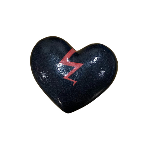 Black Heart Lightning Magnet from Auburn Clay Barn