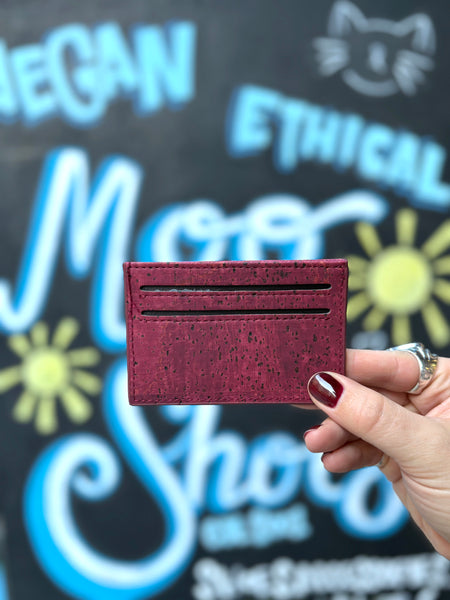 Classic Cardholder in Red Cork