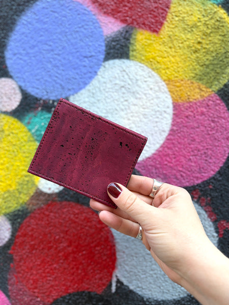 Foldover Wallet in Red Cork