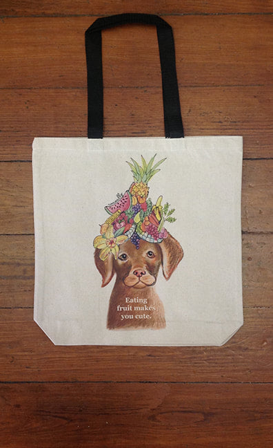 Eating Fruit Makes You Cute Tote from Cocoally