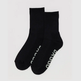 Ribbed Crew Socks in Black from BAGGU