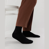 Ribbed Crew Socks in Black from BAGGU