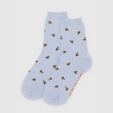 Blue Rosette Crew Socks from BAGGU