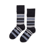 Sweater Stripe Sock in Black from Zkano