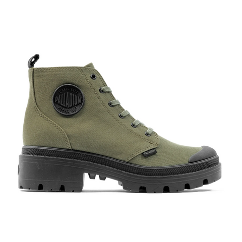 Pallabase Twill Boot in Olive from Palladium