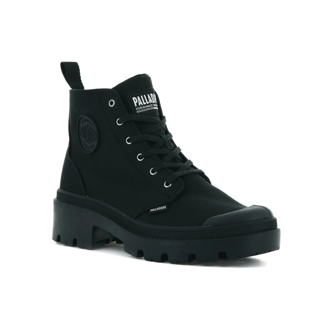 Pallabase Twill Boot in Black from Palladium MooShoes