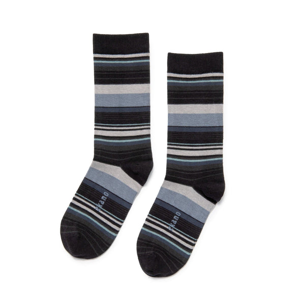 Barcode Stripe Socks in Black from Zkano