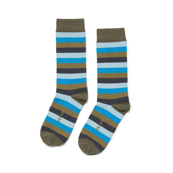 Even Stripe Socks in Spruce from Zkano