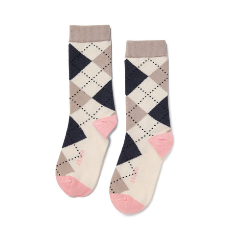 Classic Argyle Socks in Natural from Zkano