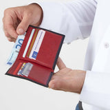 Slim Vegan Wallet in Black/Red from Canussa