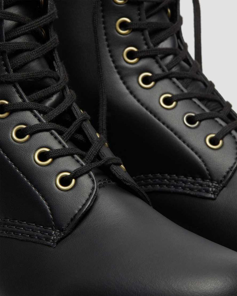 Dr. Martens Vegan 1460 Crushed Velvet Lace Up Boots (Noir, EU 36 Dr. Martens Vegan 1460 Crushed Velvet Lace Up Boots (Noir, EU 36