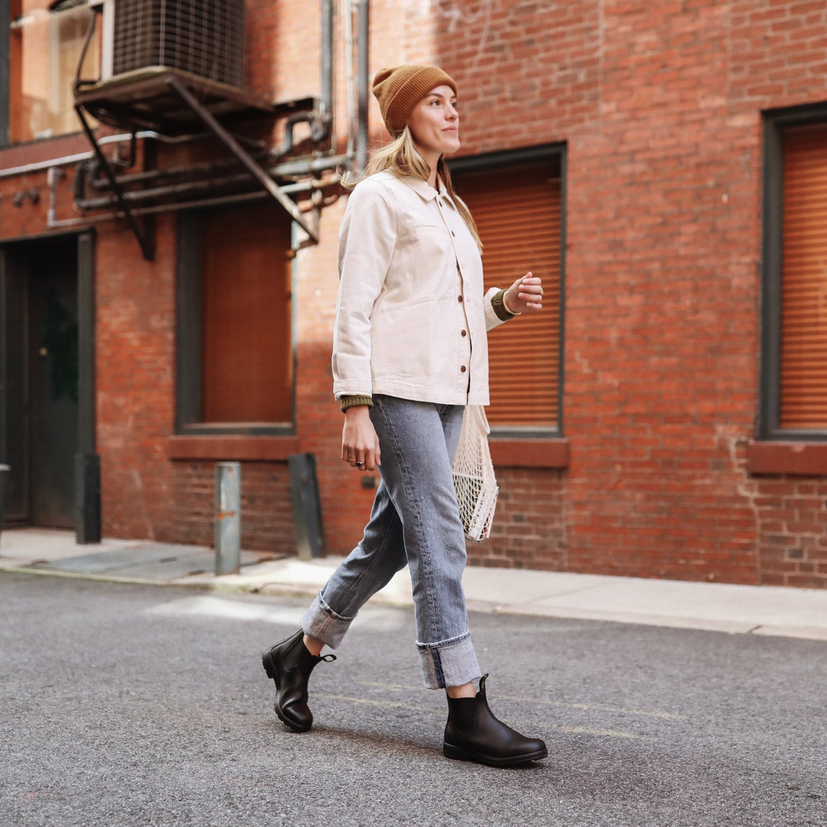 靴 Blundstone Blundstone - Work Boot: Size 15, Leather, Steel Toe, Ankle