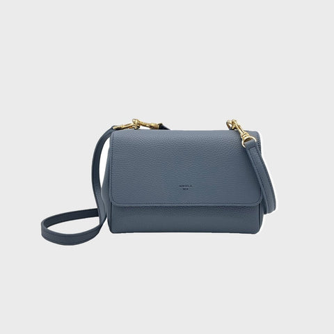 Eloise Soft Satchel in Stone Blue from Angela Roi