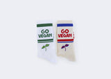 Go Vegan Socks in Red/Blue from Good Guys