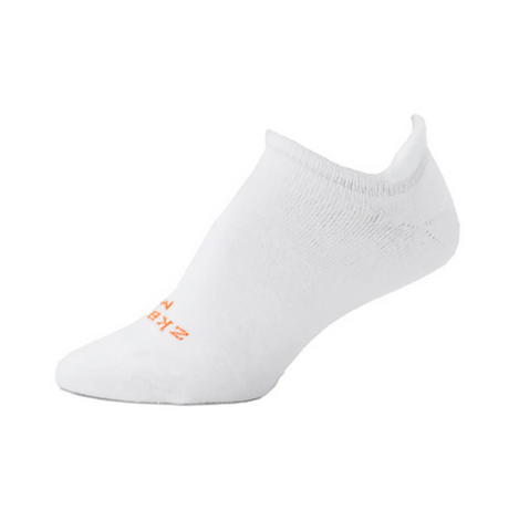 Ridge No Show Socks in White from Zkano
