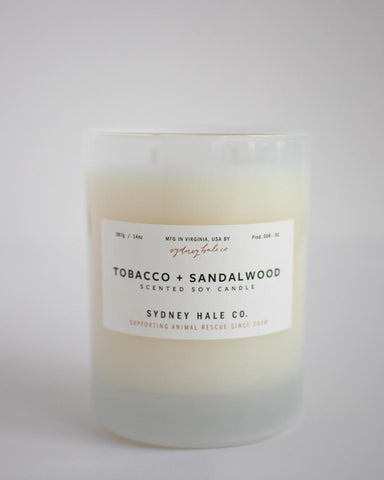 Tobacco + Sandalwood Soy Candle from Sydney Hale